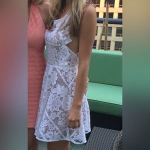 For love and lemons white crochet dress